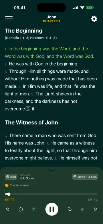 John 1 in English (BSB) with audio playback