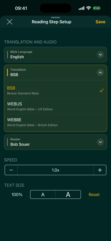 Choosing an English translation for a Multi Reading step