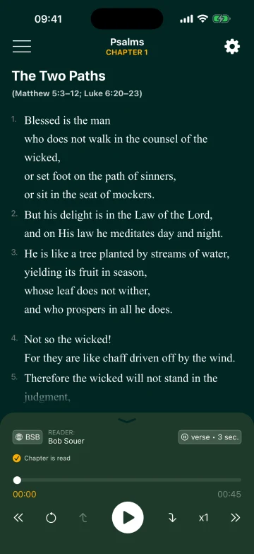 Psalm 1 in Classic Reading, Berean Standard Bible (BSB)