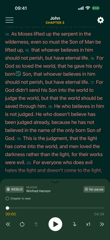 Words of Jesus shown in red in the Bible text