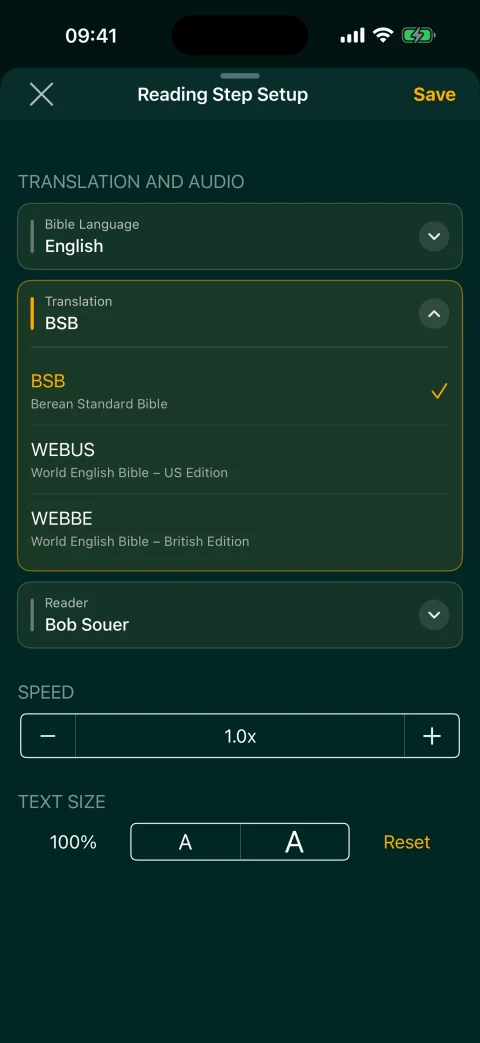 Choosing an English translation for a Multi Reading step